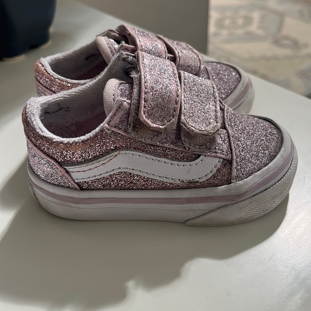 Toddler size 3 pink sparkle Vans
